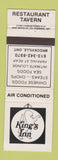 Matchbook Cover - King's Inn Restaurant Brockville ON