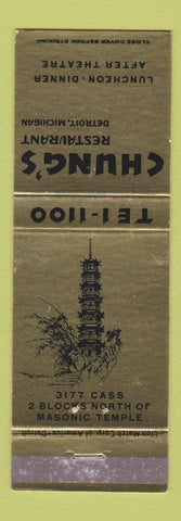 Matchbook Cover - Chung's Restaurant Detroit MI Chinese
