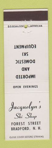 Matchbook Cover - Jacquelyn's Ski Shop Bradford NH DD Bean