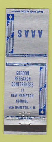 Matchbook Cover - Gordon Research Conferences New Hampton School NH