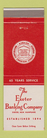 Matchbook Cover - Exeter Banking Company Exeter NH