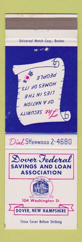Matchbook Cover - Dover Federal Savings and Loan Dover NH
