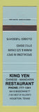 Matchbook Cover - King Yen Chinese Restaurant Houston TX