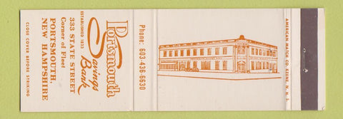Matchbook Cover - Portsmouth Savings Bank NH