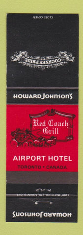 Matchbook Cover - Red Coach Grill Airport Hotel Toronto ON Howard Johnson's
