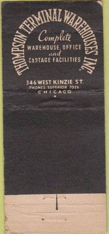 Matchbook Cover - Thompson Termial Warehouse Chicago IL WEAR 21 Feature