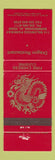 Matchbook Cover - Dragon Restaurant Chinese Birmingham AL
