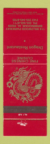 Matchbook Cover - Dragon Restaurant Chinese Birmingham AL