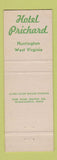 Matchbook Cover - Hotel Prichard Huntington WV