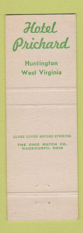 Matchbook Cover - Hotel Prichard Huntington WV