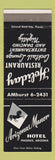Matchbook Cover - Arizona Manor Hotel Phoenix AZ Holiday Restaurant BLACK