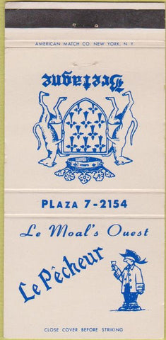 Matchbook Cover - Le Pecheur Le Moal's Restaurant New York City 30 Strike