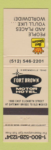 Matchbook Cover - Best Western Fort Brown Motor Hotel Brownsville TX