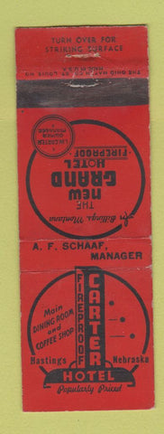 Matchbook Cover - New Grand Hotel Billings MT WEAR