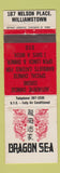 Matchbook Cover - Dragon Sea Chinese Restaurant Williamstown Australia