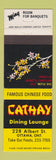 Matchbook Cover - Cathay Chinese Restaurant Ottawa ON