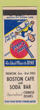 Matchbook Cover - Boston Cafe Soda Bar Trenton ON Chinese WEAR