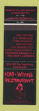Matchbook Cover - Kai Wing Chinese Rsetaurant Coldbrook NS