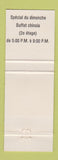Matchbook Cover - Chanteclair Chinese Restaurant St Hyacinthe QC