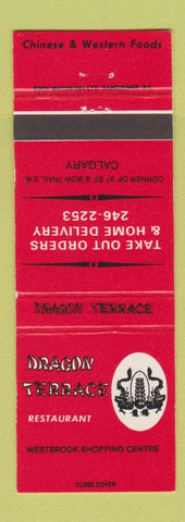 Matchbook Cover - Dragon Terrace Chinese Restaurant Calgary AB