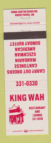 Matchbook Cover - King Wah Chinese Restaurant Rocky River OH