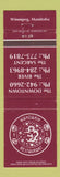 Matchbook Cover - Mandarin Restaurant Chinese Winnipeg MB