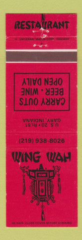 Matchbook Cover - Wing Wah Chinese Restaurant Gary IN