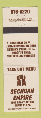 Matchbook Cover - Sechuan Empire Chinese Restaurant Philadelphia PA