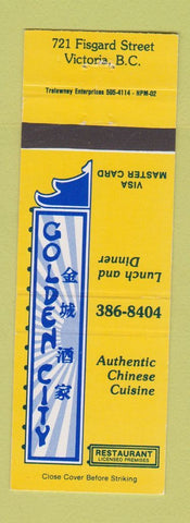 Matchbook Cover - Golden City Chinese Restaurant Victoria BC