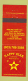 Matchbook Cover - Happy Star Chinese Restaurant Lancaster NH