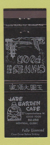 Matchbook Cover - Jade Garden Cafe Montreal QC Chinese WEAR