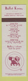 Matchbook Cover - Buffet Kirin Restaurant Laval Repentigny Brossard St Jerome QC