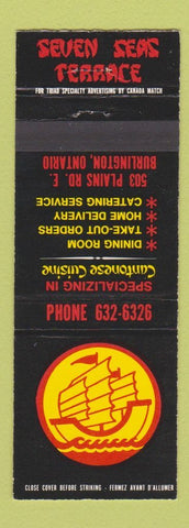 Matchbook Cover - Seven Seas Terrace Chinese Restaurant Burlington ON
