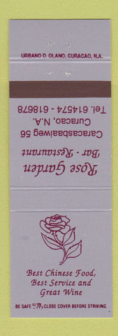 Matchbook Cover - Rose Garden Chinese Restaurant Curacao