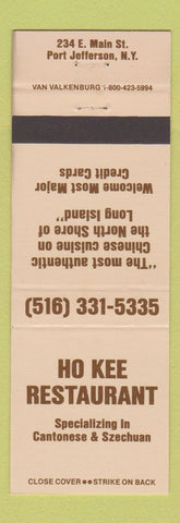 Matchbook Cover - Ho Kee Restaurant Chinese Port Jefferson NY