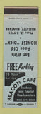 Matchbook Cover - Beacon Cafe Miles City MT