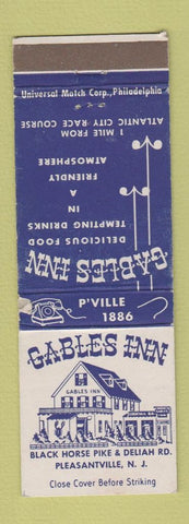 Matchbook Cover - Gables Inn Pleasantville NJ WEAR