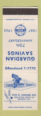 Matchbook Cover - Guardian Savings 1962 Chicago IL