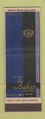 Matchbook Cover - Baker Hotel Dallas TX