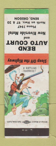 Matchbook Cover - Bend Auto Court Motel Bend OR hillbilly