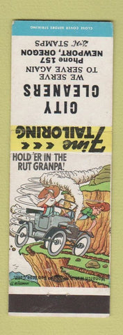 Matchbook Cover - City Cleaners Newport OR hillbilly