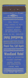 Matchbook Cover - Woodland Hotel Owen WI WEAR