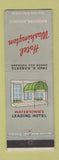 Matchbook Cover - Hotel Washington Watertown WI