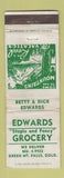 Matchbook Cover - Edwardds Grocery Green Mountain Falls Colorado WORN