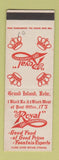 Matchbook Cover - Royal Cafe Fountain Service Grand Island NE SAMPLE