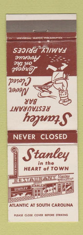 Matchbook Cover - Stanley Restaurant Atlantic City? NJ