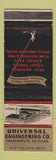 Matchbook Cover - Universal Engineering Frankenmuth MI