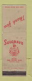 Matchbook Cover - Sulgrave Boston MA WEAR WEAR
