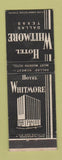 Matchbook Cover - Hotel Whitmore Dallas TX