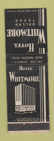 Matchbook Cover - Hotel Whitmore Dallas TX